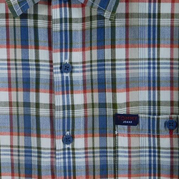 Tommy Jeans Short Sleeve Plaid Shirt - Picture 3 of 7